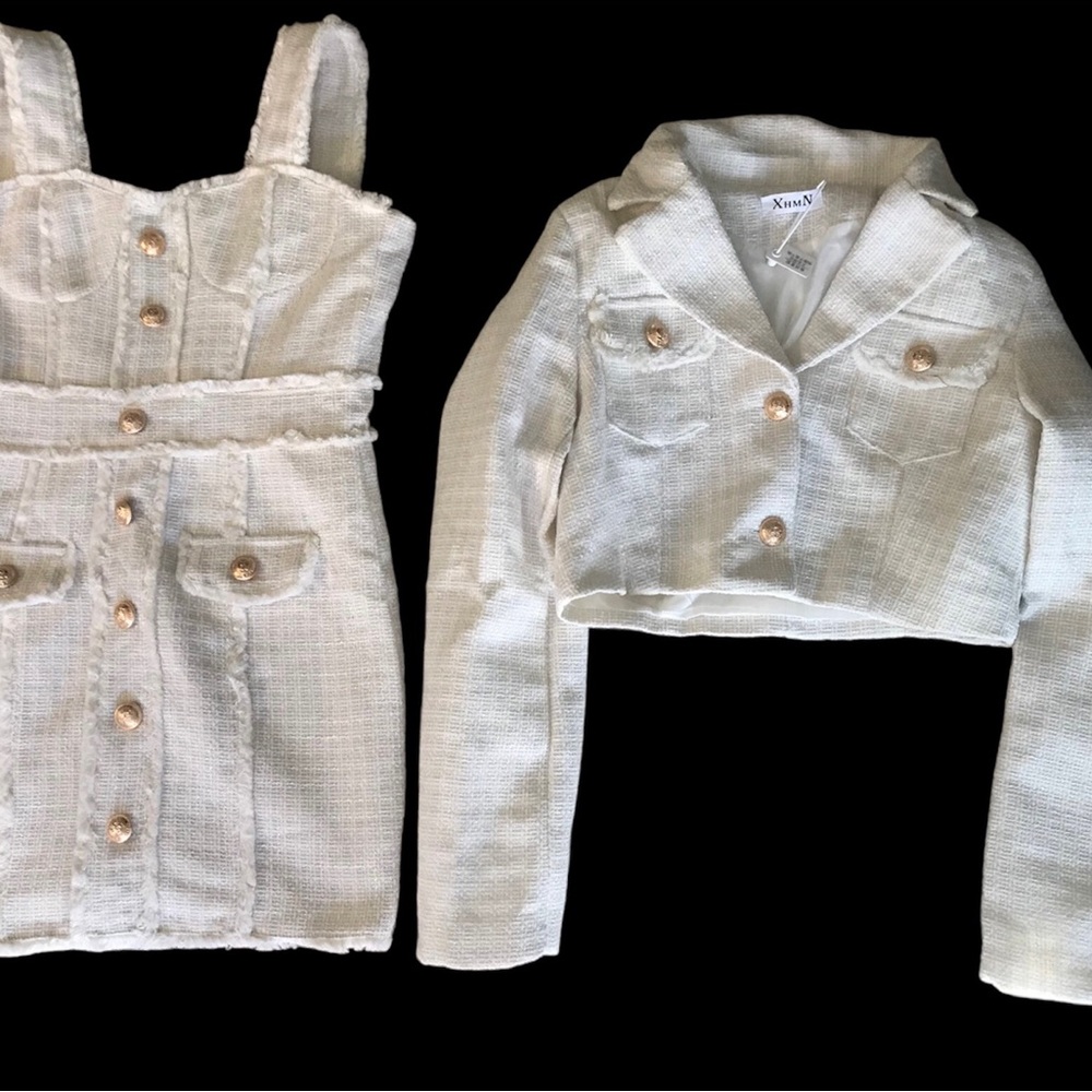 Old money, Raw Hem Slim Hip Package Mini Slip Dress Suits Size Asian Size XXS